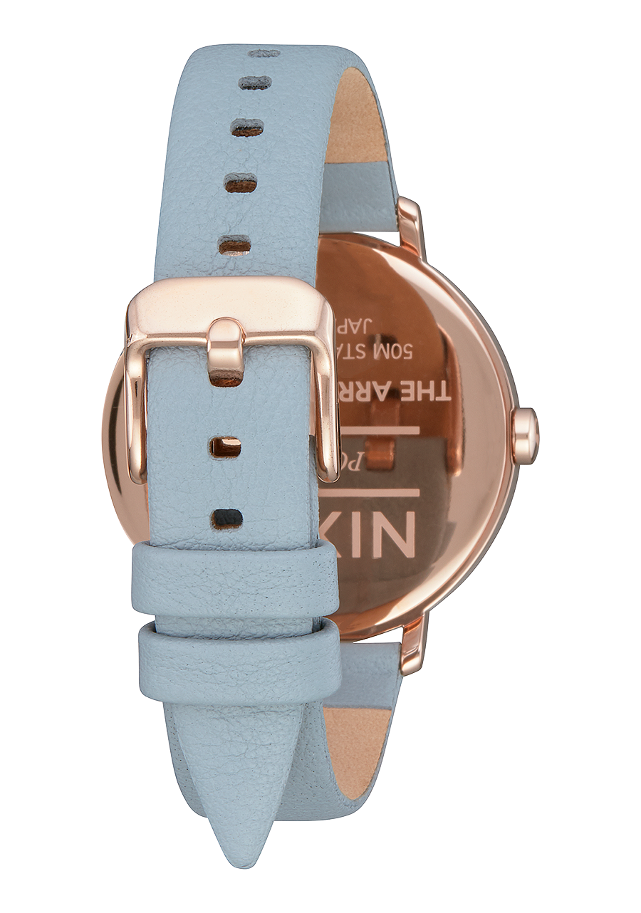 Arrow Leather Rose Gold Blue View 3