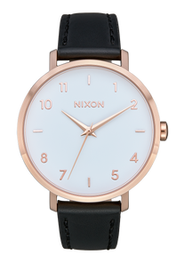 Arrow Leather Rose Gold White Black View 1