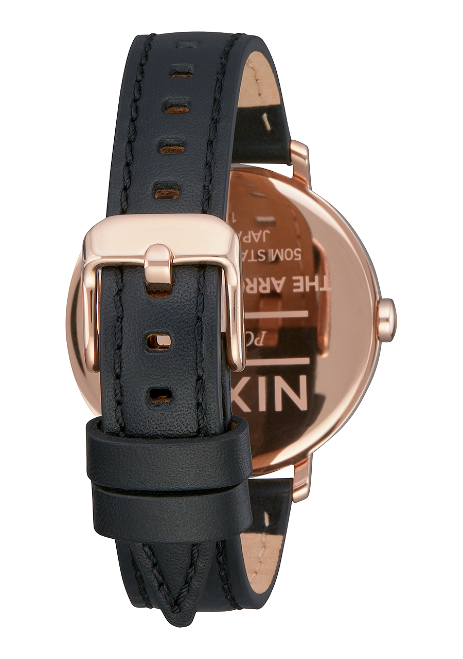 Arrow Leather Rose Gold White Black View 3
