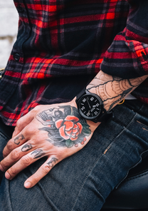 Patrol Leather Black Silver Black View 6