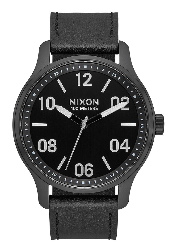 Patrol Leather Black Silver Black