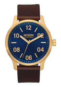 Patrol Leather Navy Brown Black Gator View 1