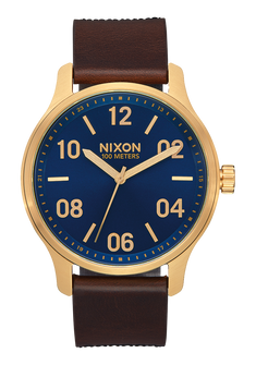 Patrol Leather Navy Brown Black Gator