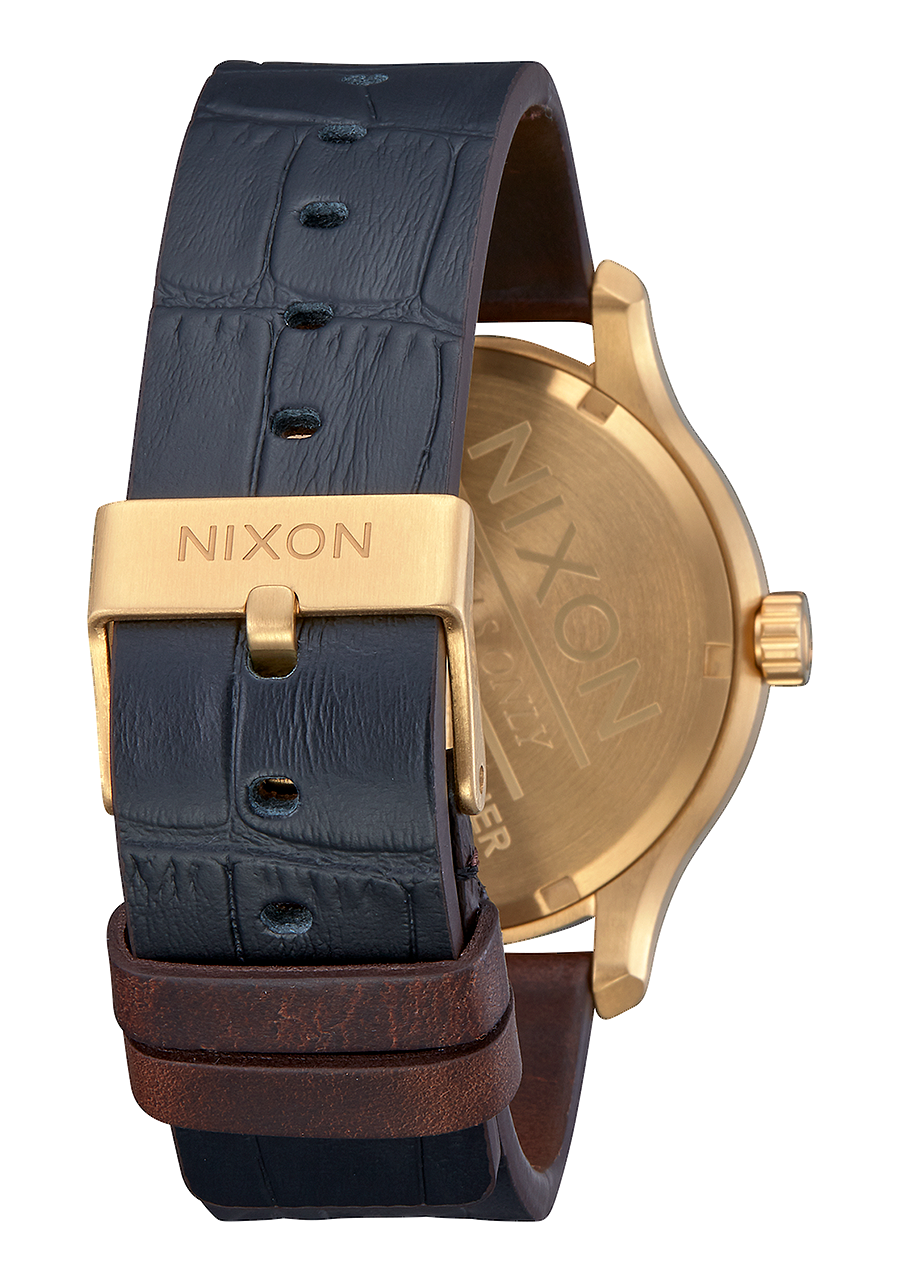 Patrol Leather Navy Brown Black Gator View 3