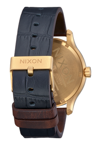 Patrol Leather Navy Brown Black Gator View 3