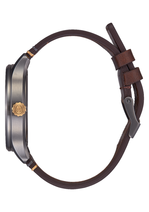 Patrol Leather Gunmetal / Gold