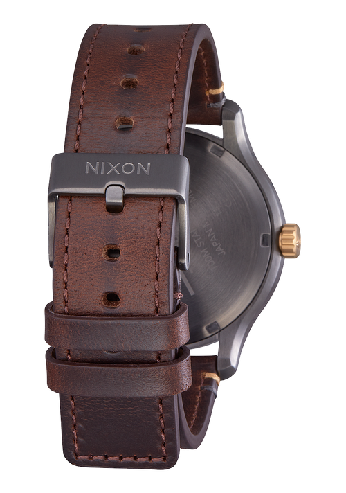 Patrol Leather Gunmetal / Gold