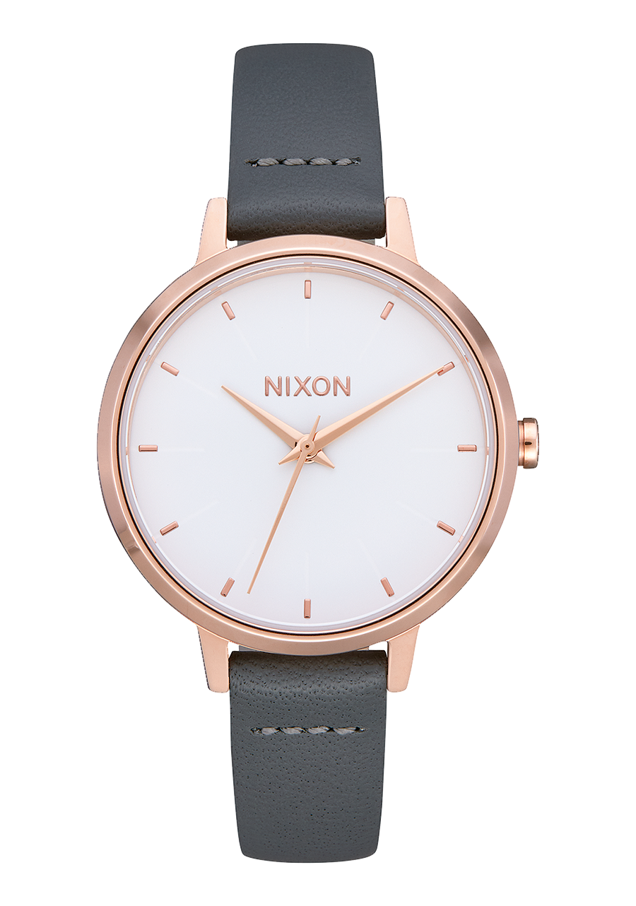 Medium Kensington Leather Rose Gold Gray View 1