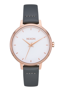 Medium Kensington Leather Rose Gold Gray View 1