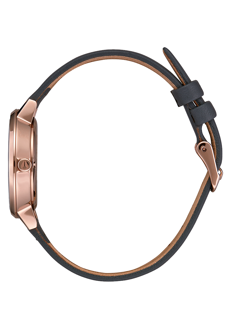 Medium Kensington Leather Rose Gold Gray View 2