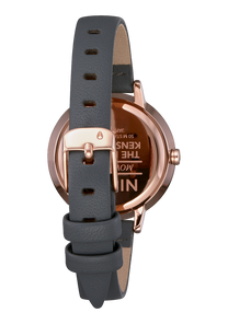 Medium Kensington Leather Rose Gold Gray View 3