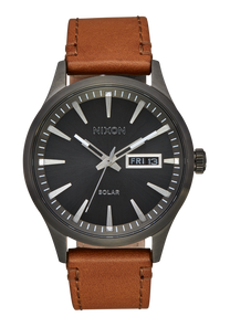 Sentry Solar Leather Gunmetal View 1