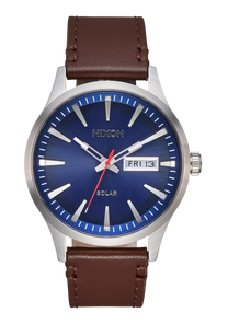 Sentry Solar Leather Navy Sunray / Silver View 1
