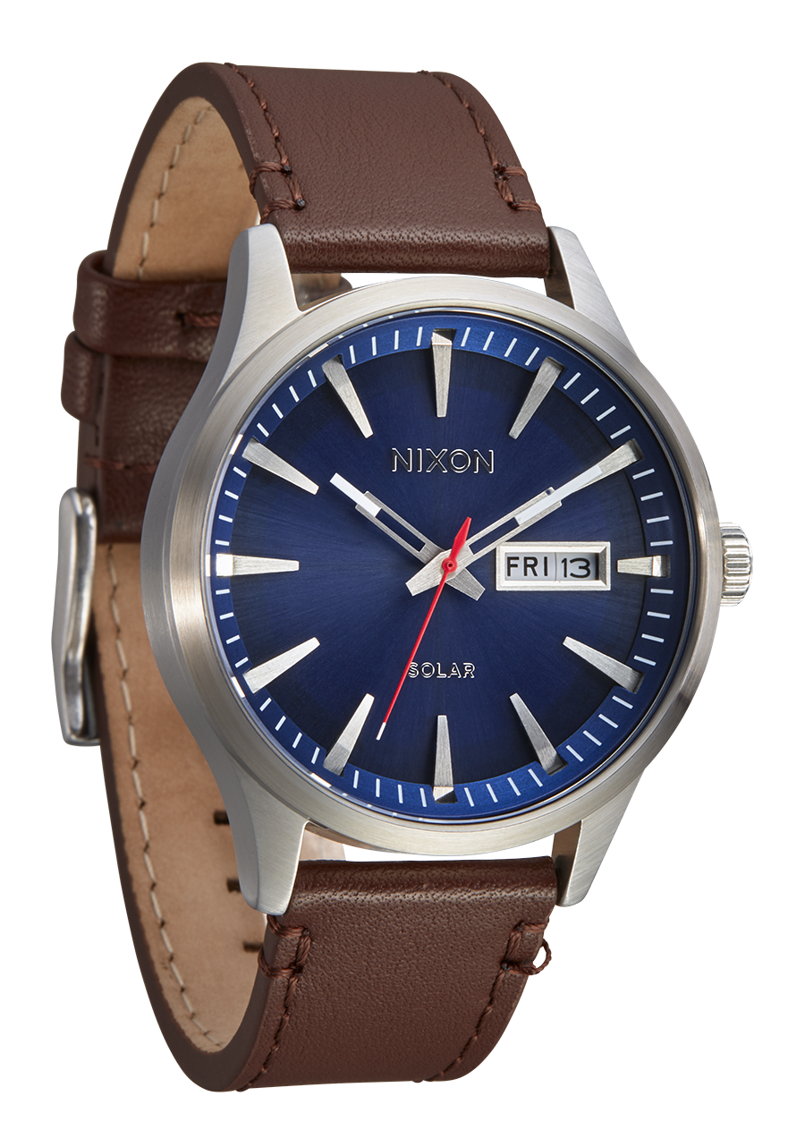 Sentry Solar Leather Navy Sunray / Silver View 2