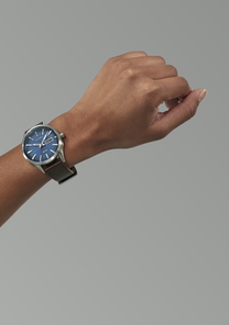Sentry Solar Leather Navy Sunray / Silver View 7