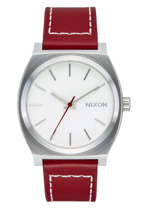 Time Teller Leather Silver / Egret / Cranberry View 1