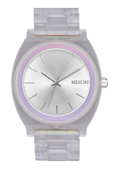 Time Teller Acetate Clear Silver Sunray Rainbow