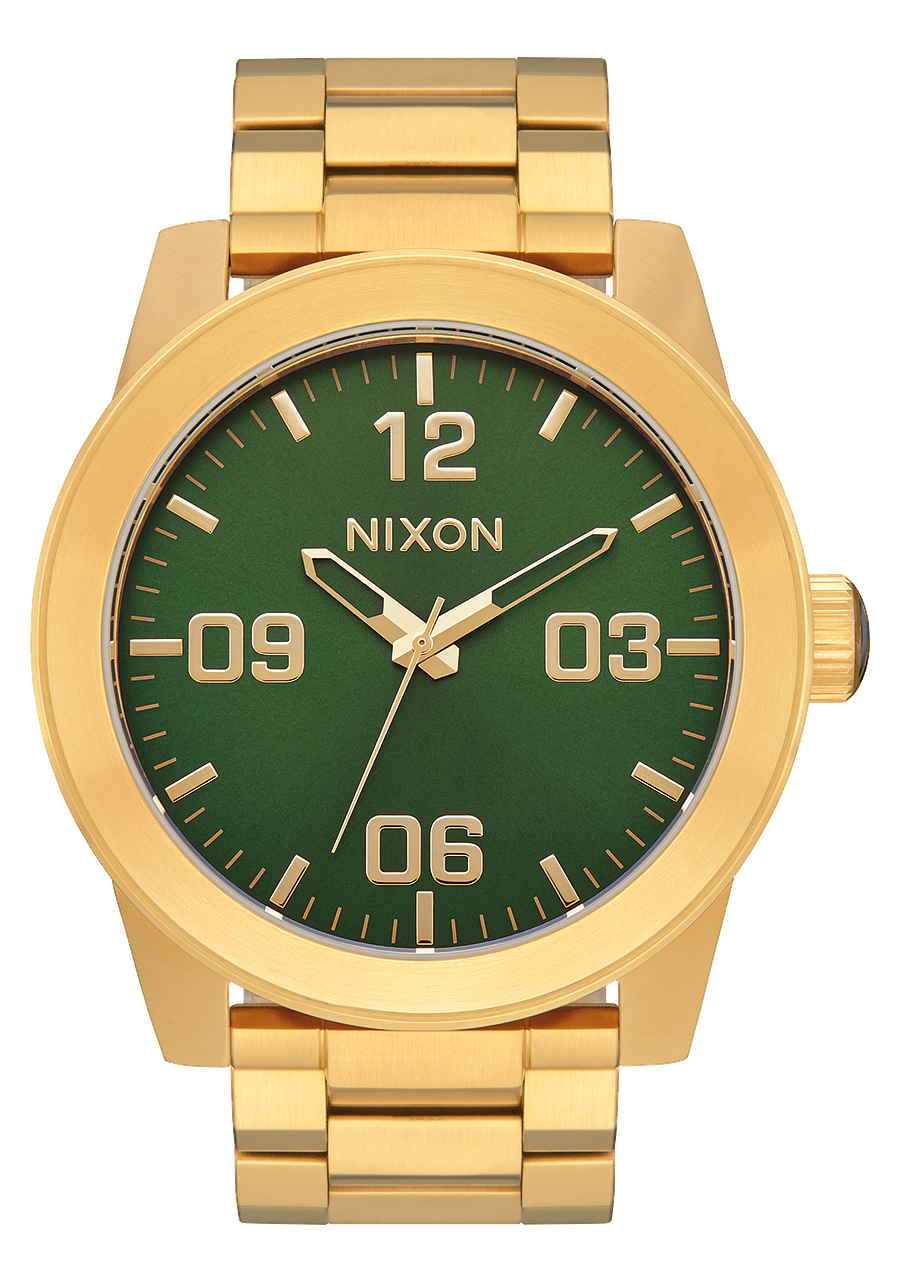 Corporal Stainless Steel Gold Green Sunray Hp Gold View 1