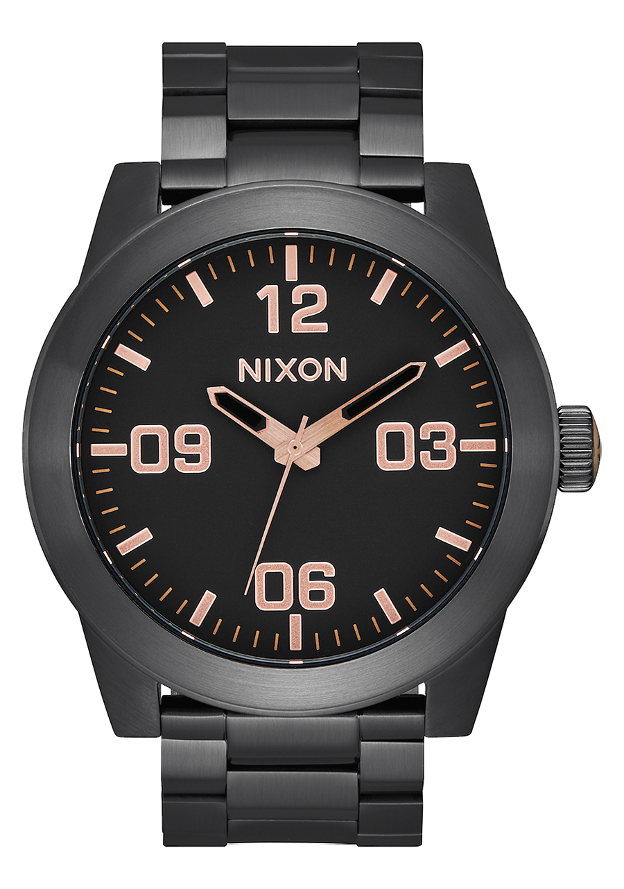Corporal Stainless Steel All Black Rose Gold View 1
