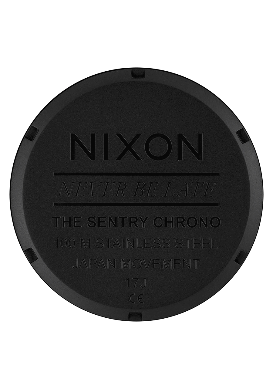 Sentry Chrono Leather V1 Matte Black / Gold / Black View 4