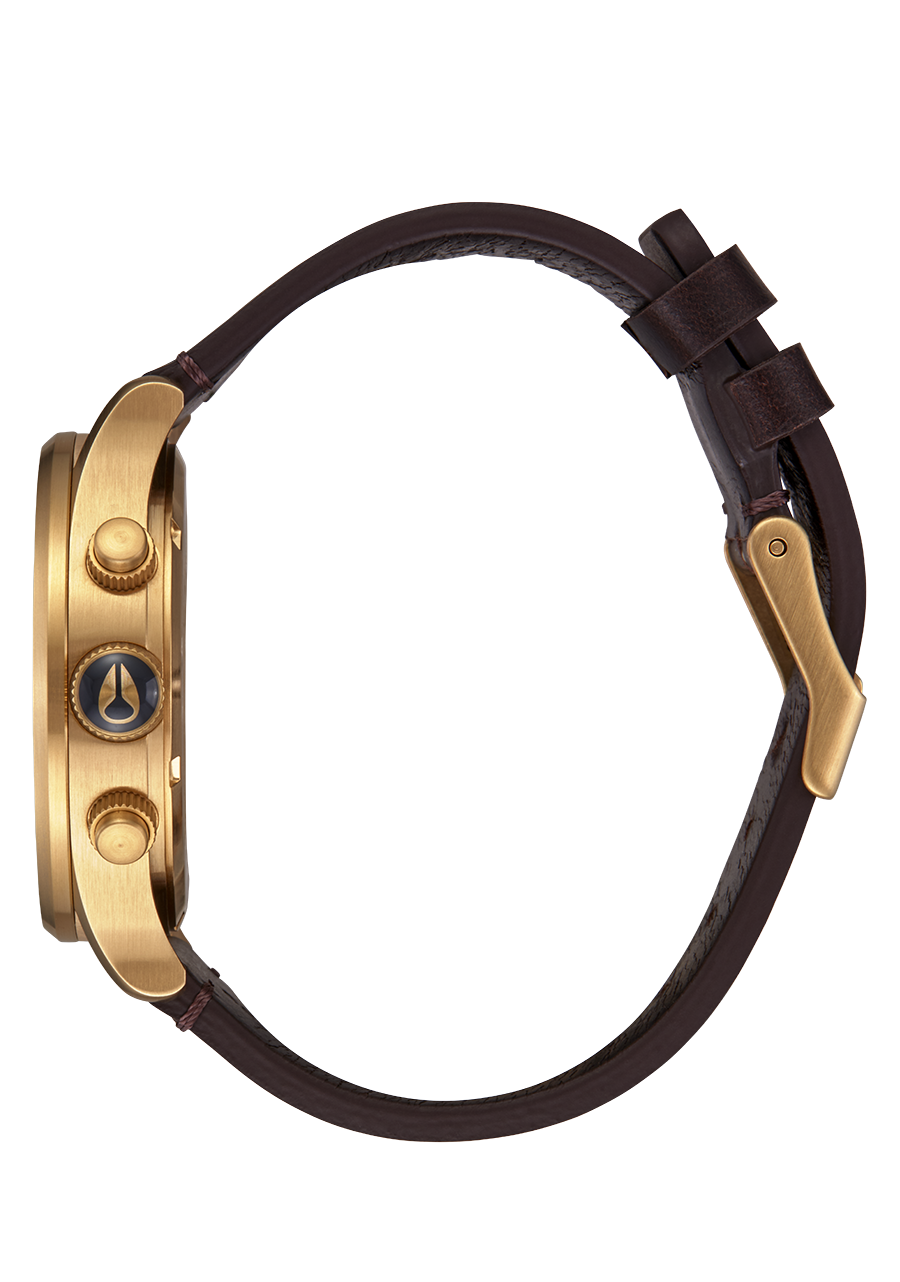 Sentry Chrono Leather V1 Gold / Indigo / Brown View 2