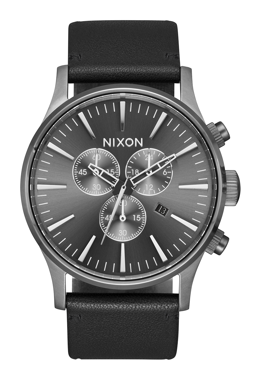 Sentry Chrono Leather V1 All Gunmetal / Black View 1
