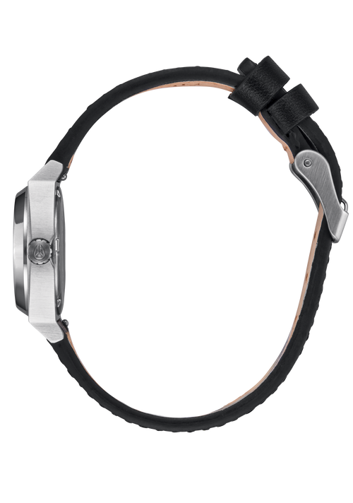 Small Time Teller Leather Silver / Black