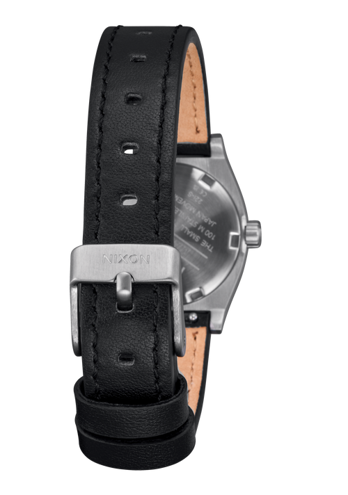 Small Time Teller Leather Silver / Black