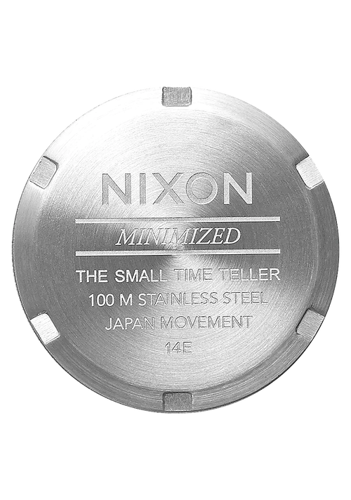 Small Time Teller Leather Silver / Black