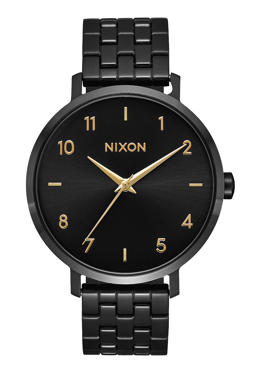 Nixon Arrow 16mm Pineapple Leather Band Silver Foil View 1