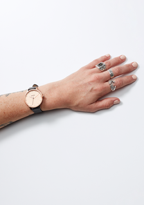 16mm Veg Tanned Leather Band Black View 6