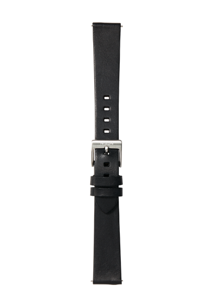 16mm Vegetable Tanned Leather Band - Black View 2