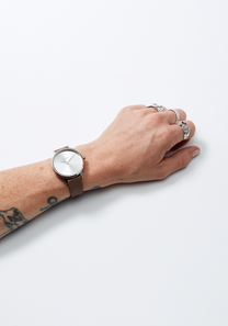 16mm Veg Tanned Leather Band Olive View 6