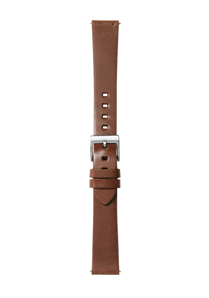 16mm Vegetable Tanned Leather Band - Olive View 2