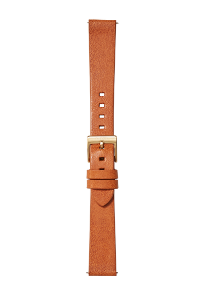 16mm Vegetable Tanned Leather Band - Saddle View 2