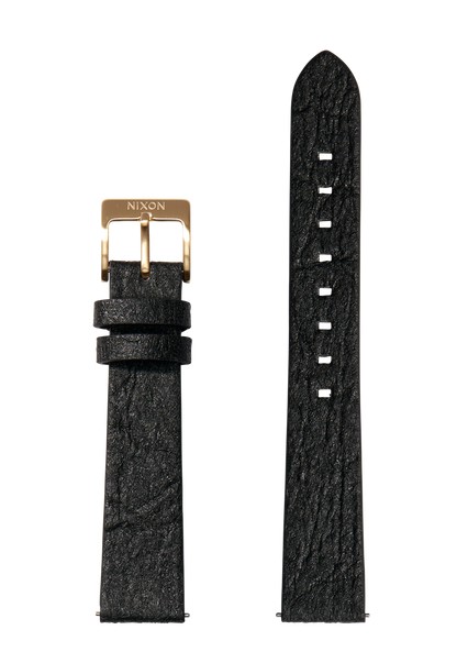 Free 16mm Pineapple Leather Band - Black View 1