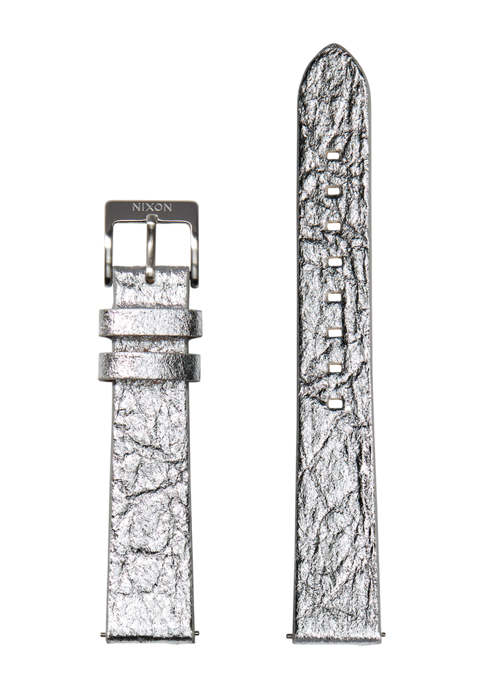16mm Pineapple Leather Band Silver Foil
