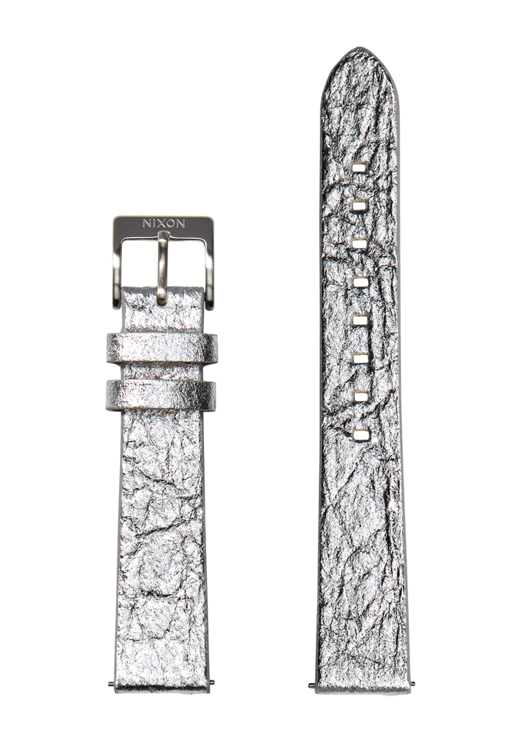16mm Pineapple Leather Band Silver Foil