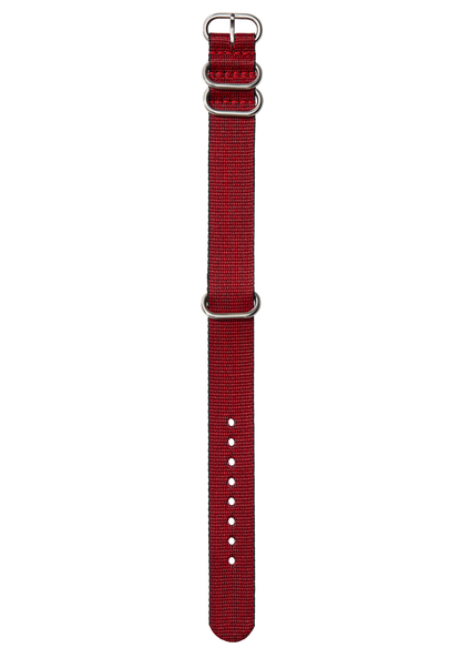 20mm Nylon #TIDE NATO Band - Red / Black View 1