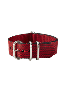 20mm One Piece #TIDE Recycled PET Strap Red / Black View 2