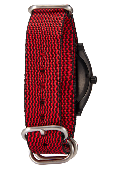 20mm Nylon #TIDE NATO Band - Red / Black View 5