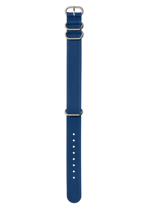 20mm FKM Rubber NATO Band - Navy / Blue