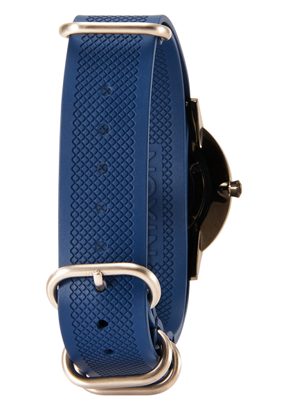 20mm FKM Rubber NATO Band - Navy / Blue View 5