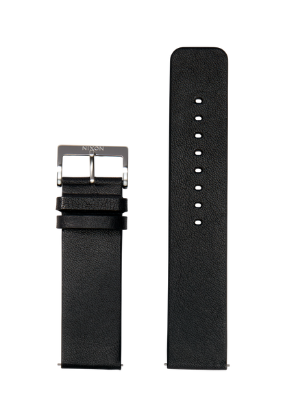 23mm Vegetable Tanned Leather Band - Black View 1