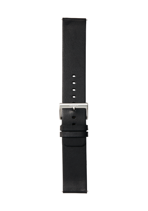 23mm Vegetable Tanned Leather Band - Black