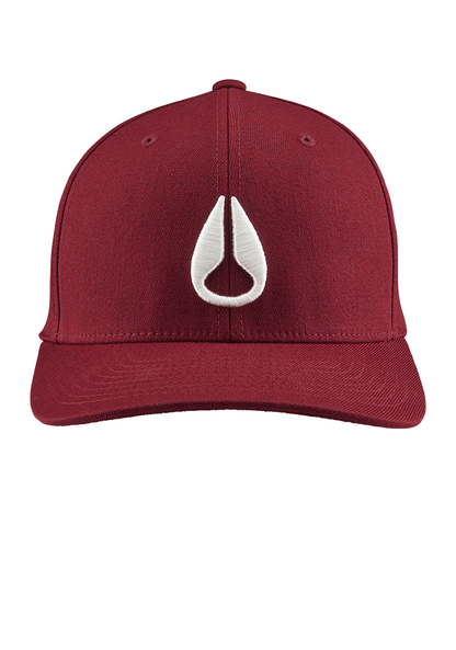 Deep Down FF Athletic Fit Hat - Burgundy / White View 3