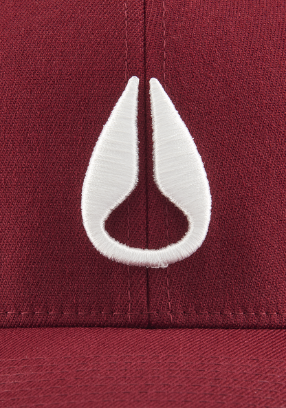 Deep Down FF Athletic Fit Hat - Burgundy / White View 4