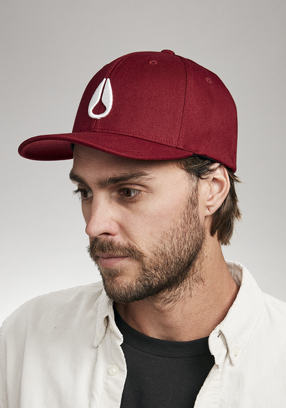 Deep Down FF Athletic Fit Hat - Burgundy / White View 5