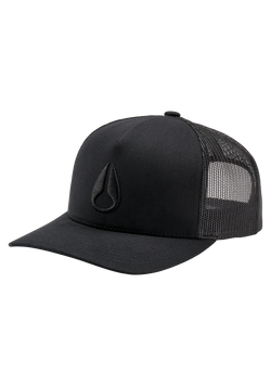 Iconed Trucker Hat - Black / Black