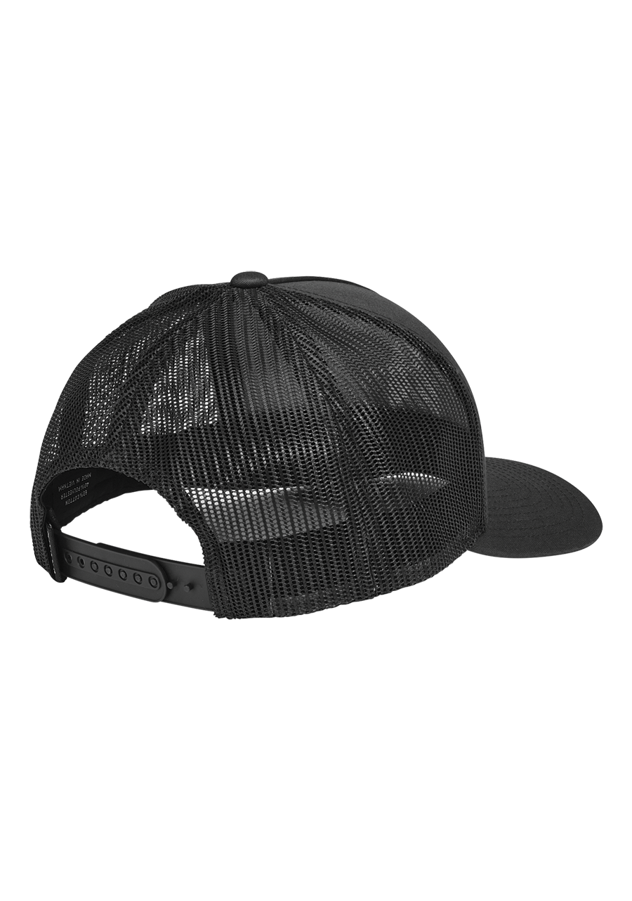 Iconed Trucker Hat Black White View 2